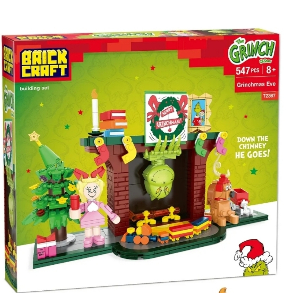 Brickcraft The Grinch Grinchmas Eve Fireplace Building Kit (547-pc Set